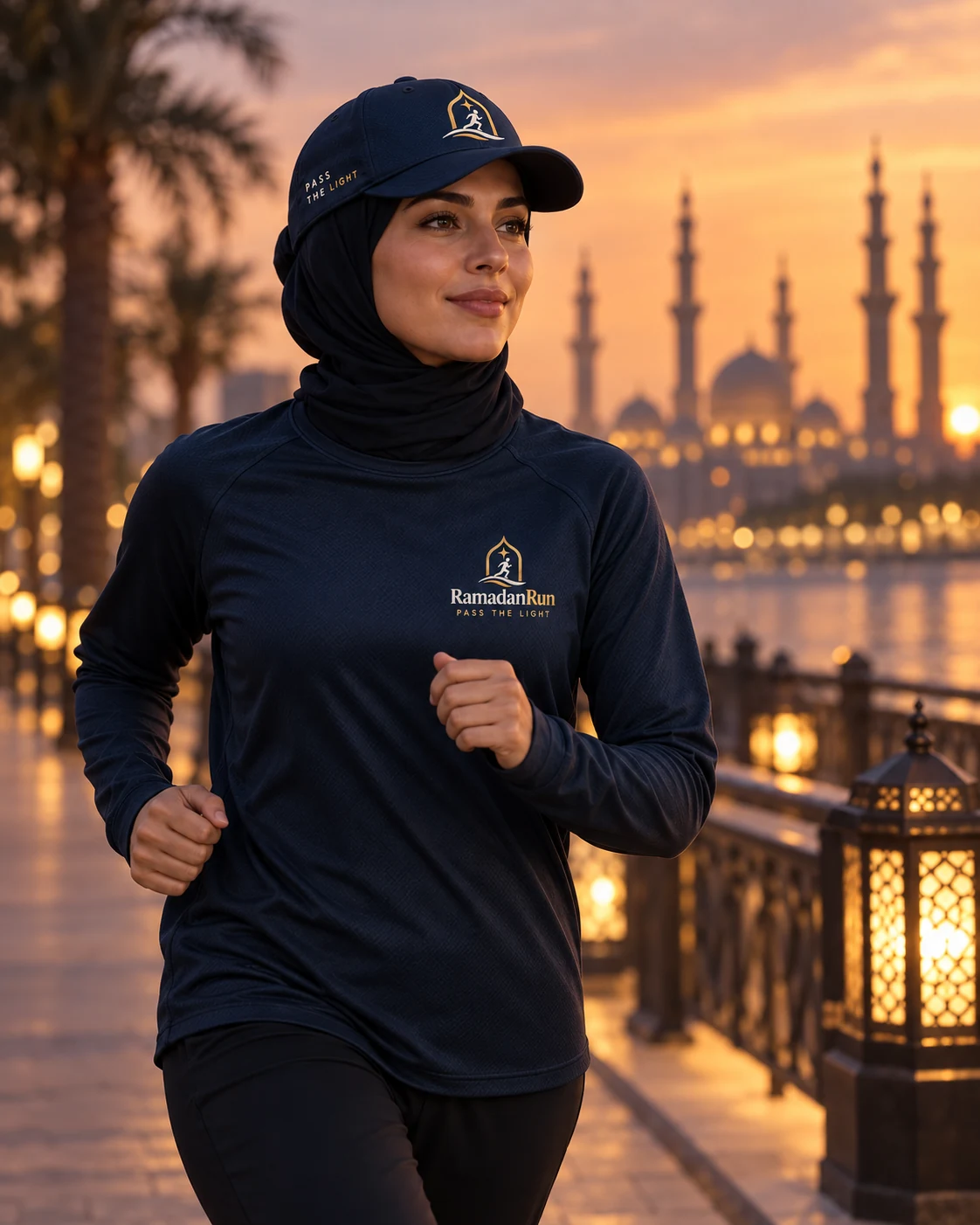 Female RamadanRun participant wearing hijab
